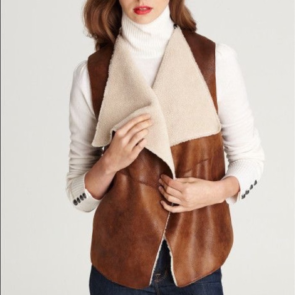 Faux Shearling Suede Vest